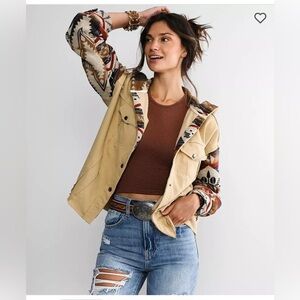 BKE Buckle Womens Hooded Aztec Jacket Size Medium A1